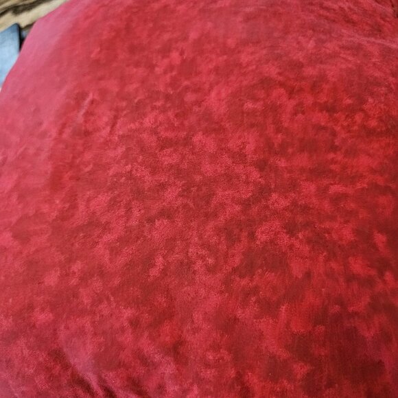 VTG Cardinal Decorative Pillow Satin Black Red Embroidered Lace Trim Floral‎ 20" - Picture 6 of 9